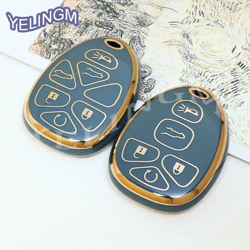 5/6 Buttons New Tpu Smart Remote Shell For Chevrolet For Gmc Yukon Suburban Tahoe Fob Car Styling Car Key Case Accessories
