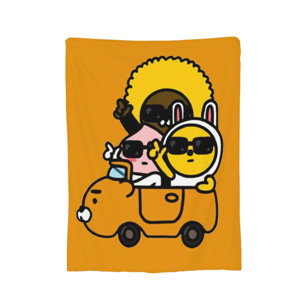 K-Kakaos F-Friends Apeach Heart Blankets Fleece All Season   Multifunction Warm Throw Blanket for Sofa Couch Rug Piece