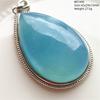 Natural Blue Aquamarine Oval Pendant Jewelry For Women Men Dark Aquamarine Necklace Fashion  Brazil AAAAAA