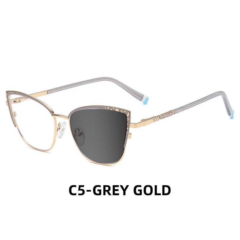 

New Fashion Brand Designs Cat-Eye Small Women Frame Photochromic Anti Blue Ray Femal Computer Prescription Women Reading Glasses 0