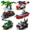 LEGO-Compatible Military Aerospace Rocket Mecha Dinosaur Tank Airplane Building Blocks Toy Set for Kids