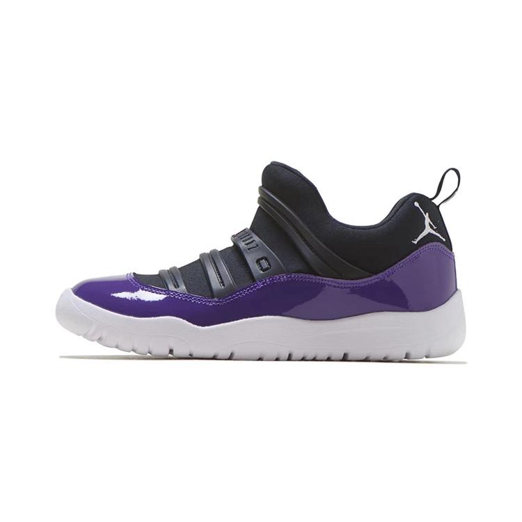Jordan Air Jordan 11 Retro Little Flex Black Court Purple Slip Resistant, Abrasion Resistant, Lightweight BQ7101-005 34