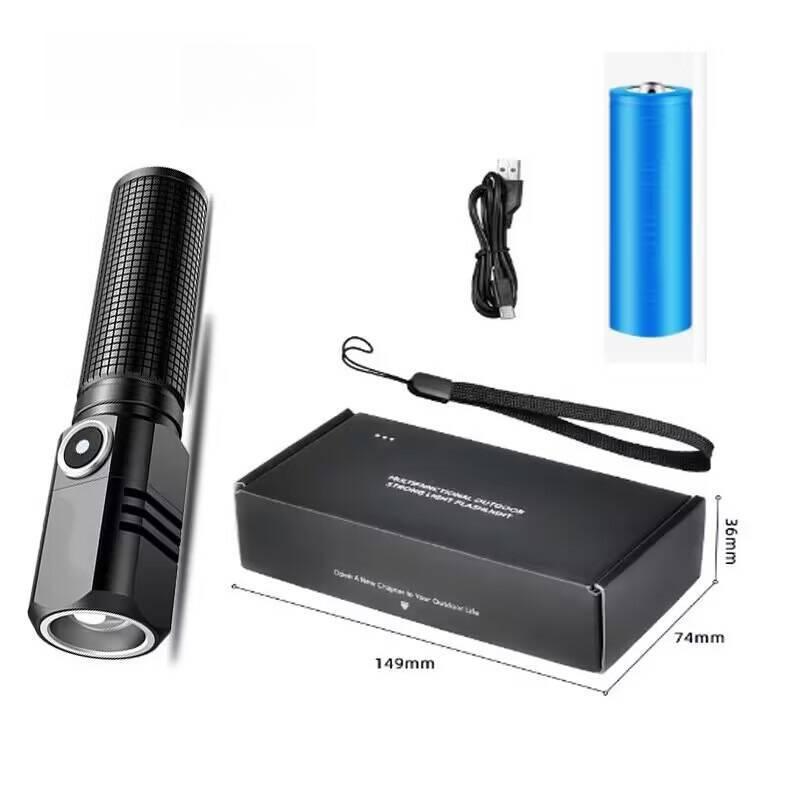 USB wiederaufladbare Taschenlampe Notbeleuchtung tragbar Erkundung Outdoor Camping IP65 wasserdicht Aluminiumlegierungsmaterial 3 Modi