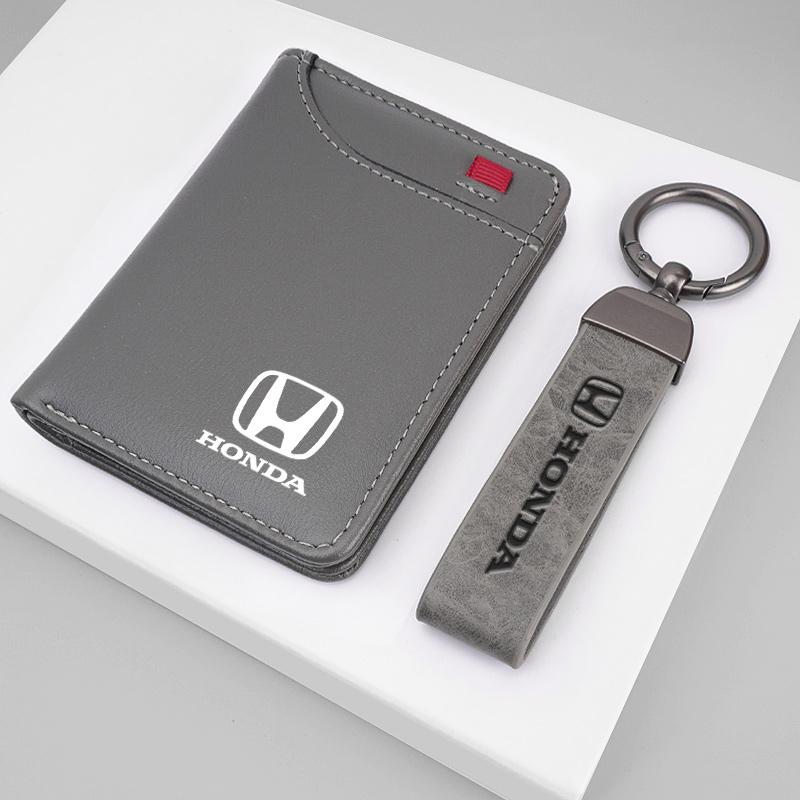 Car Emblem Soft Wallet Leather Mini Credit Card Purse Portable Small Wallet For Honda CB400 CB650 FCBF CBR25ORR CRF SH3O0 NC75O RG0