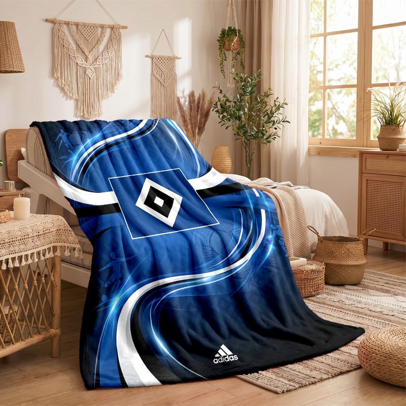 Hamburger SV Football Print Flannel Blanket Soft Warm Sofa Bed Throw Blanket For Home Office Bedroom