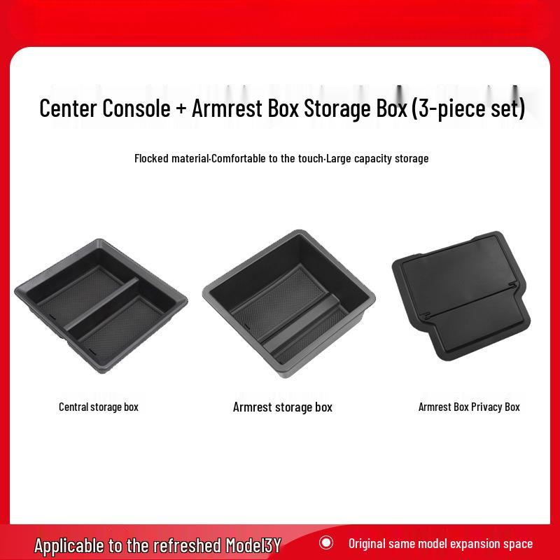 Compatible with Tesla Model 3/Y Refresh Center Console Armrest Organizer Tray