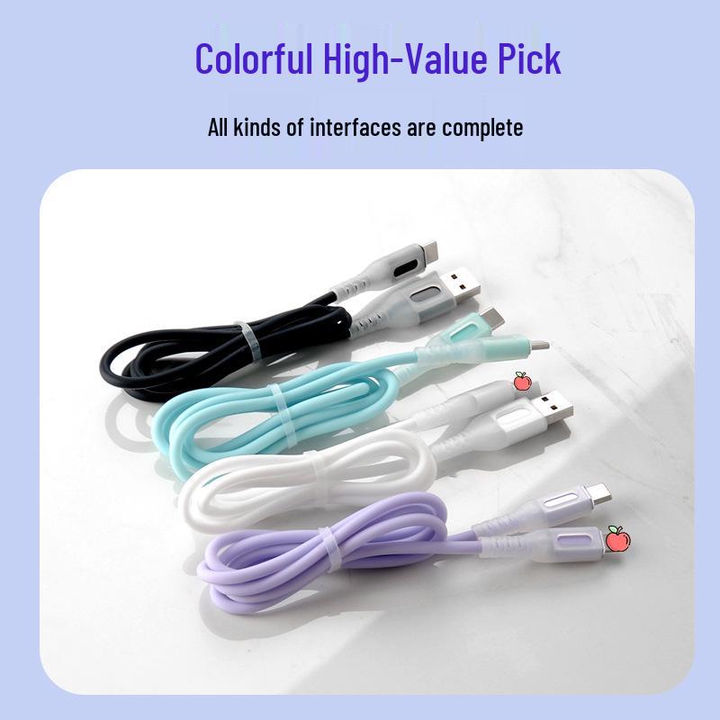 Luminous Silicone Type-C Charging Cable, 3A Fast Charging for Android & Apple Devices