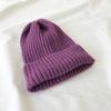 Warm Cotton Comfortable Knit Hat For Winter Versatile Colors Hightop Beanie