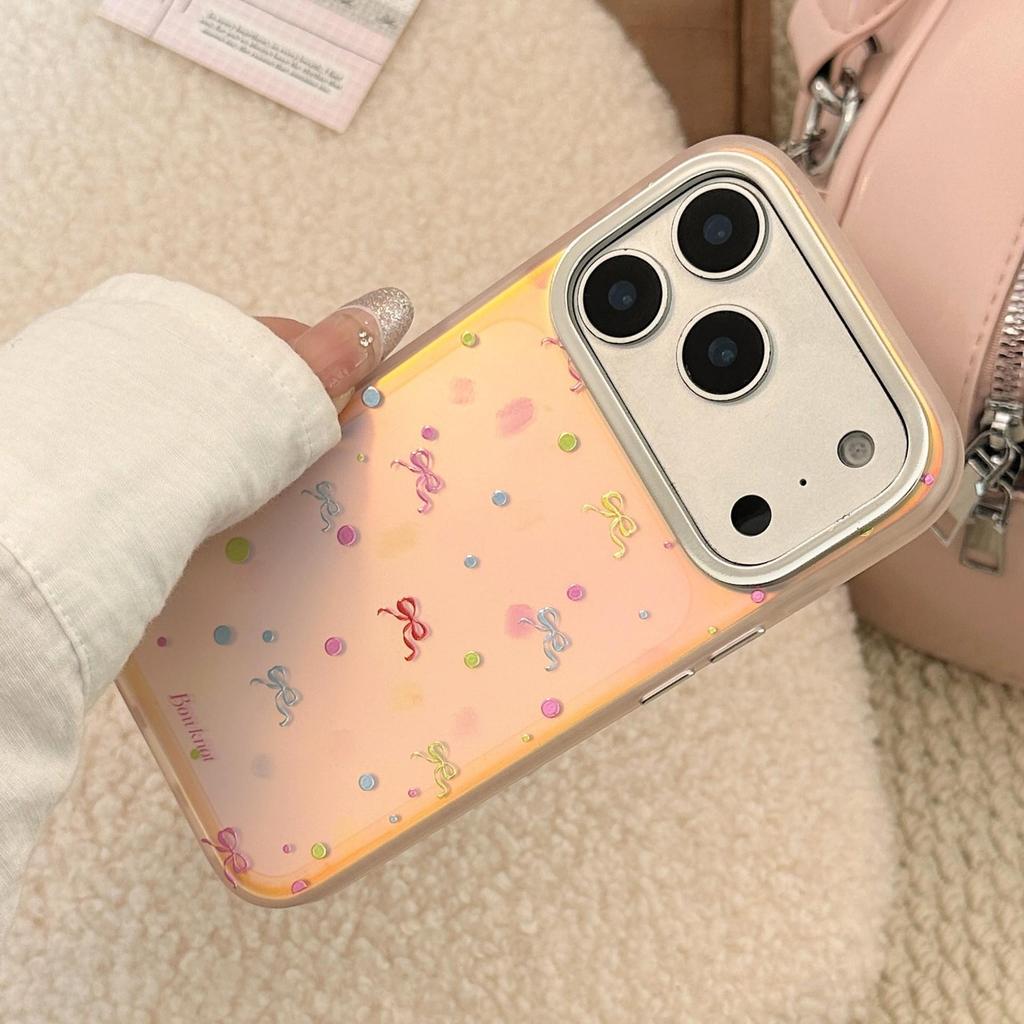 Creative Colorful Bow Phone Case for iPhone 16, iPhone 17, and iPhone 17 Pro Max