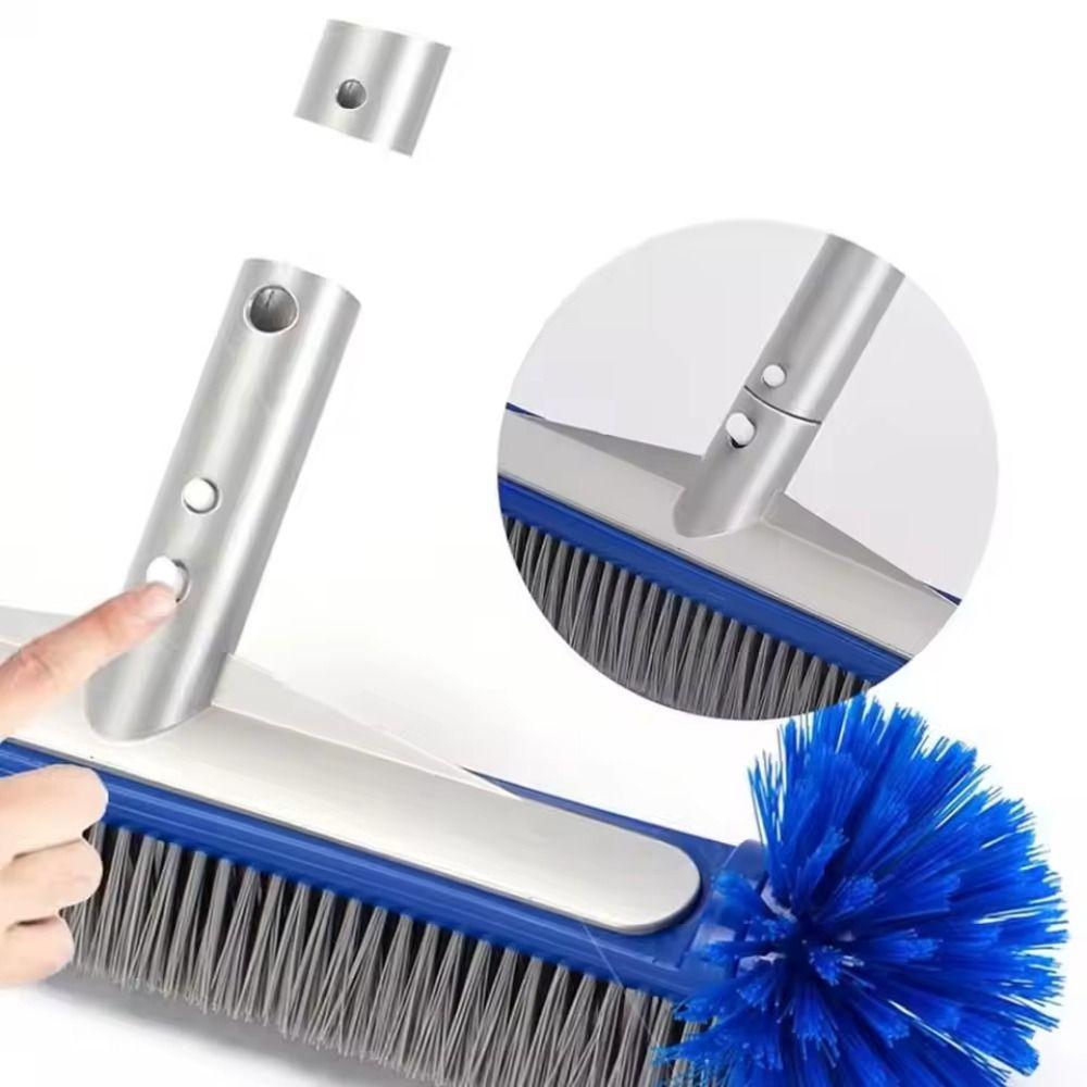 Round Head Bristles Pool Cleaning Brush 17 Inch Algae Removal Brush Swimming Pool