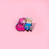 European and American Cartoon Film and Television Adventure Live Treasure Metal Badge Bubble Gum Princess and Po Alloy Brooch Pin