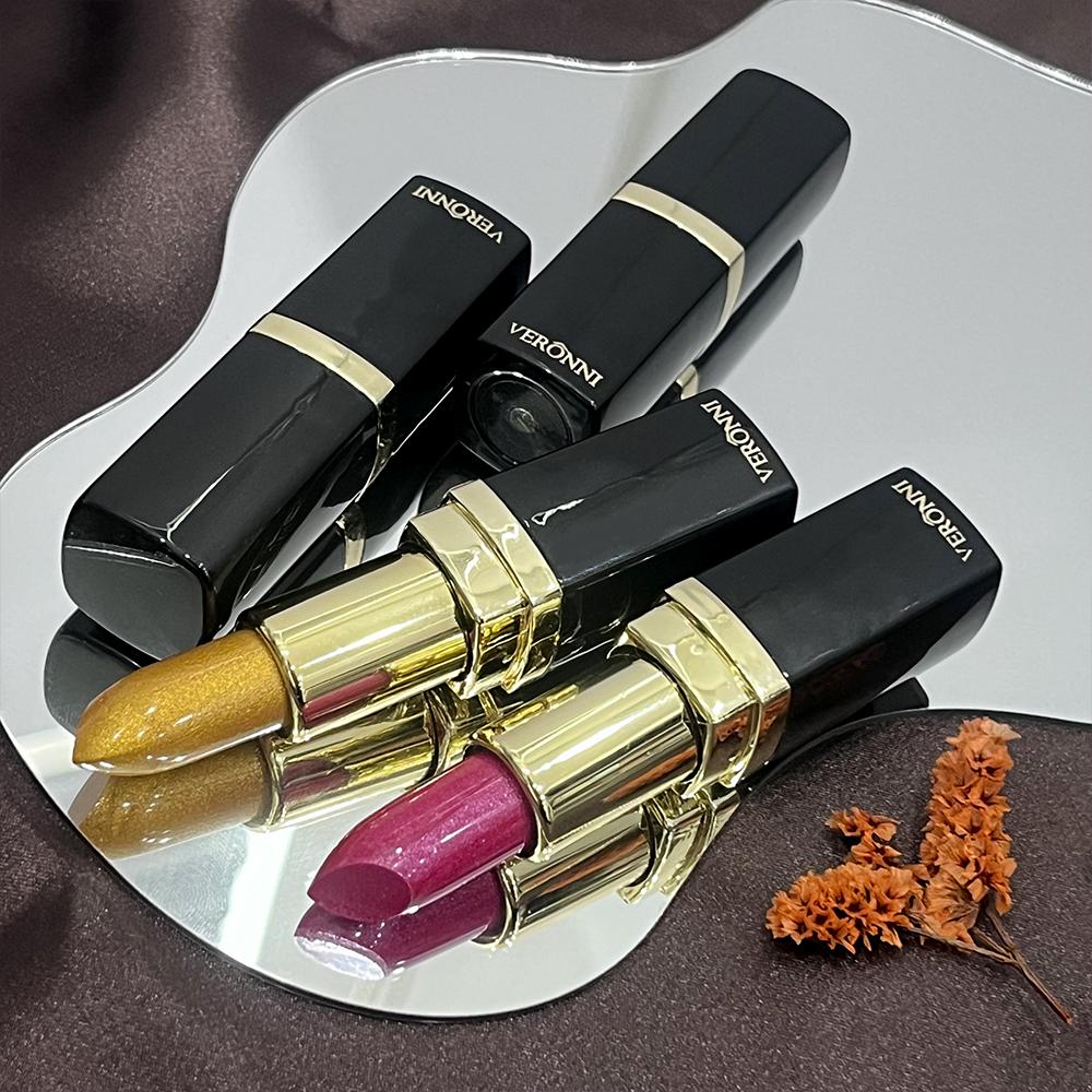Diamond Shimmering Lipstick Set,High Pigmented Glitter Metallic Lipstick Glitter Lipgloss Lips Makeup Cosmetics Sexy Make Up