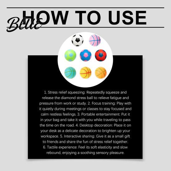 Hand Therapy Toy Soccer Basketball Stress Ball TPR Fidget Squeeze for Adults Reusable Ball Kids Soft Decompression Anxiety Relief Party Birthday