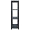 Vidaxl Warehouse Shelving, 5 Pcs, Black, 60X30X138 Cm, Plastic