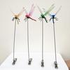 Dragonfly Clip with Pole Garden Decor Dragonfly Hat Clip 3D Artificial Dragonfly Rod Clip for Men And Women Hat Outdoor Plants