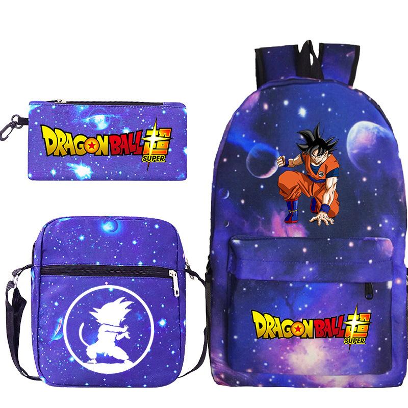 Dragon ball dragon ball three-piece set animation periphery new pencil case set leisure student backpack