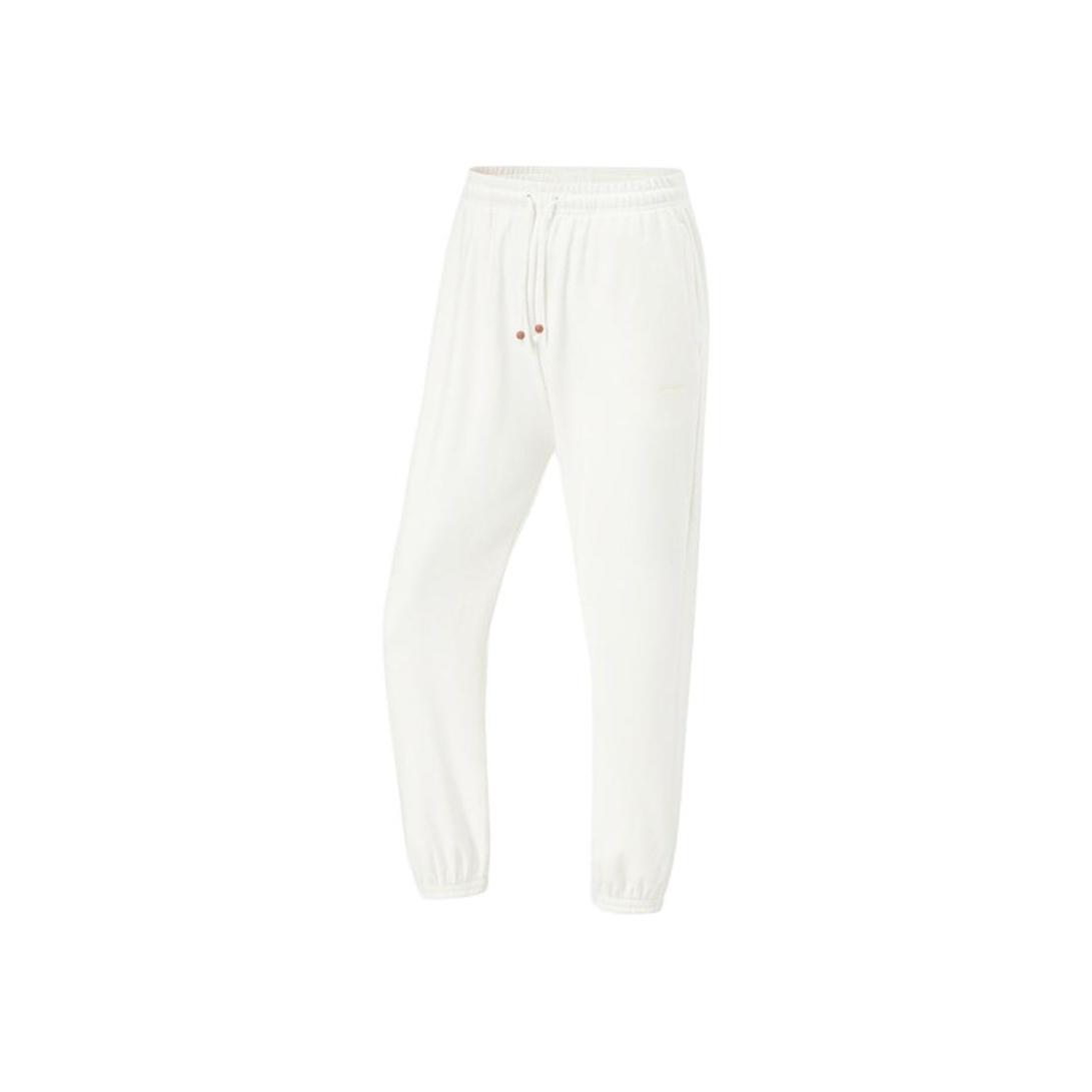 

Li Ning Fitness Series однотонные, со средней посадкой, на шнурке, удобные, дышащие, флисовые, теплые, свободные, с манжетами, трикотажные спортивные брюки для женщин AKLTA38-2 XL