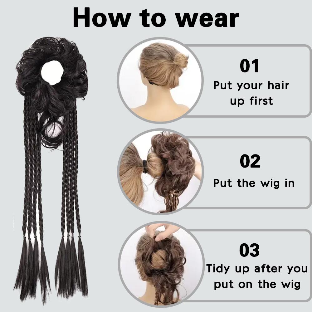 MERISIHAIR Synthetic Long Chic Braided Ponytail Extension Heat Resistant Hair Perfect For Women Everyday & Festive Hair Accessories