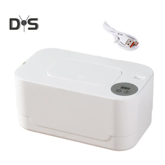 

Подогреватель детских салфеток, портативный диспенсер для влажных салфеток с регулируемой температурой, питанием от USB, большой емкости, нагреватель 2 белый