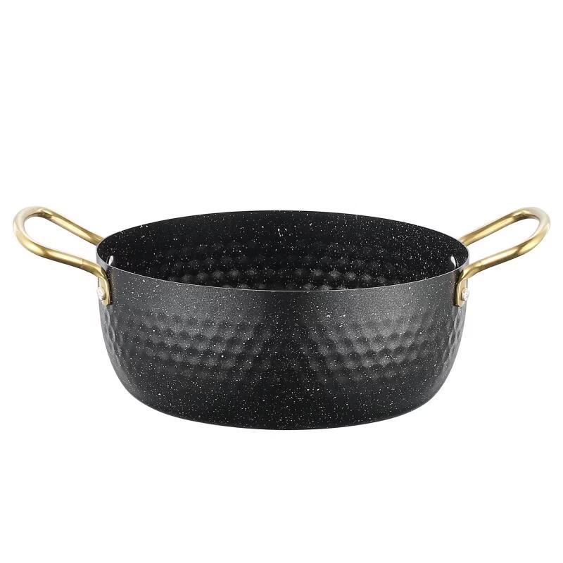 ZISIZ Maifan Stone Ramen Pot with Double Handles