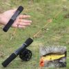 Ice Fishing Combo 2pc Ice Fishing Rod and ABS 1BB Ice Fishing Reel for Kids Winter Fishing