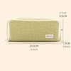 Angoo Linen Type Cloth Pencil Case Pen Bag 3 Compartments Storage Pouch Organizer for Stationery