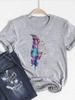 Print T Shirt Short Sleeve Summer Top Fashion Clothes Unisex Dinosaur Animal Trend Clothing Gray Basic Tee Graphic Tshirt