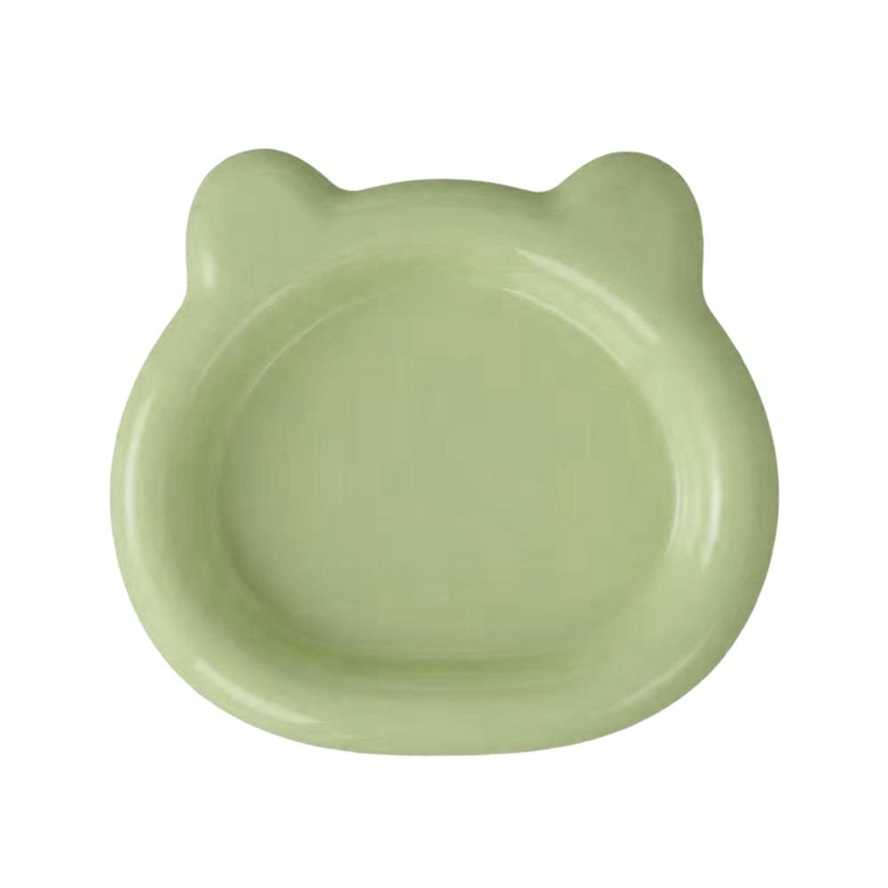 Cute Cat Food Dish Little Bear Dog Plate Colorful Kitten Bowl  for Puppy Cat