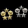 Five-Pointed Star Lapel Pin Collar Brooch Badage Women Men Pentagram Metal Badge Clips Shirt Dresses Bag Ornament