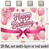 Party Backdrop Pink Flat Roses Bows Balloons Event Backdrop Decoration Birthday Party Decor