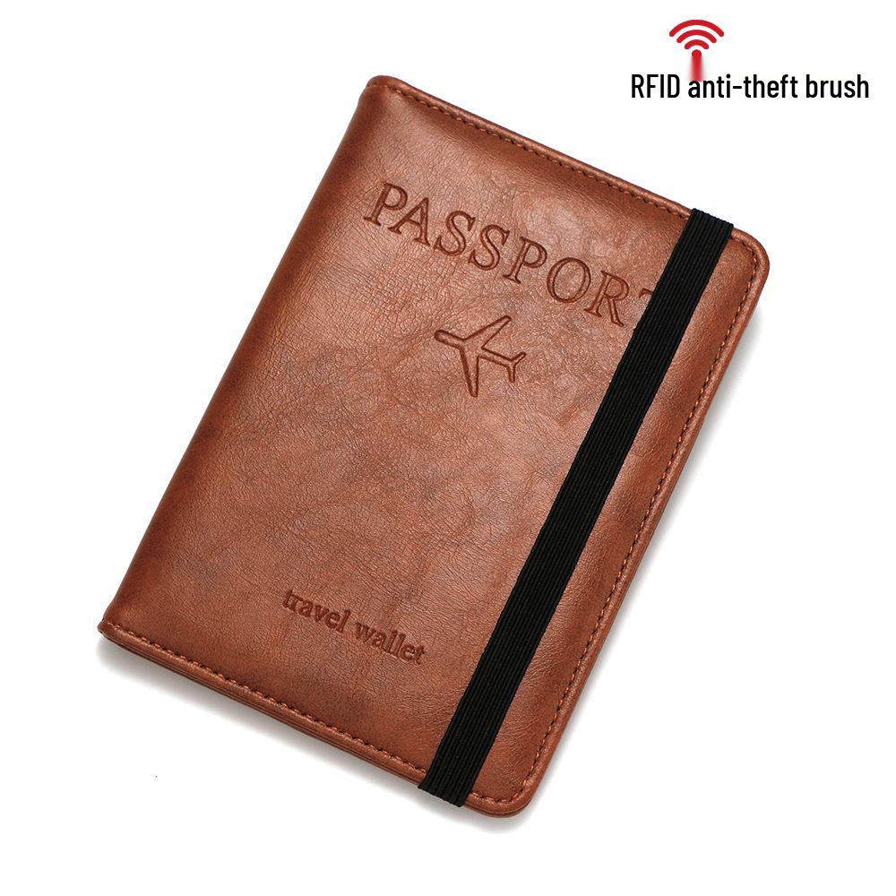 

Кожаный кошелек-холдер для паспорта и карт с RFID-защитой