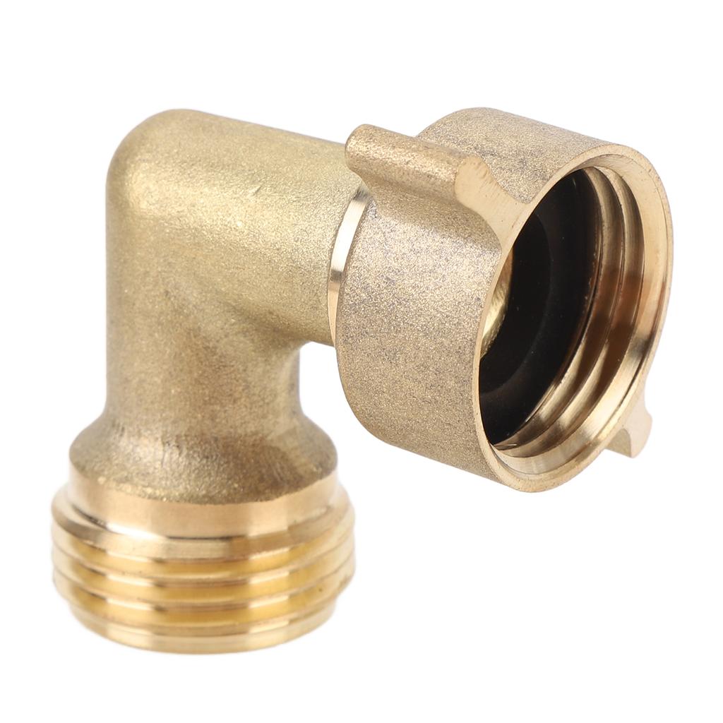 90 Degree Water Hose Elbow Solid Brass Construction 3 4inch Thread Water Inlet Adapter for RV Motorhome Trailer Marine