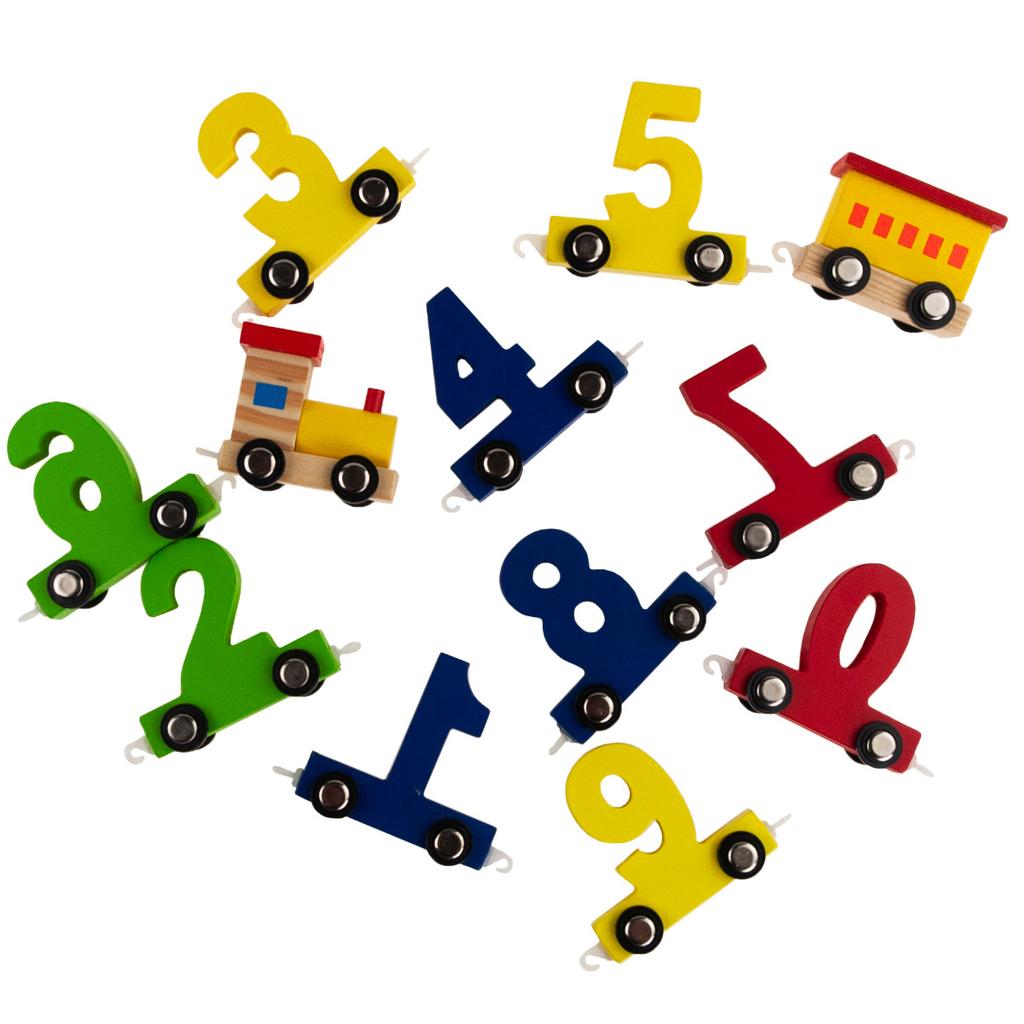 TG50037 Wooden Train Locomotive Learning Numbers