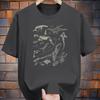 Cotton Print Short Sleeve T-Shirt Whale Shark Design Casual Summer Tee for Adults Round Neck Clothing