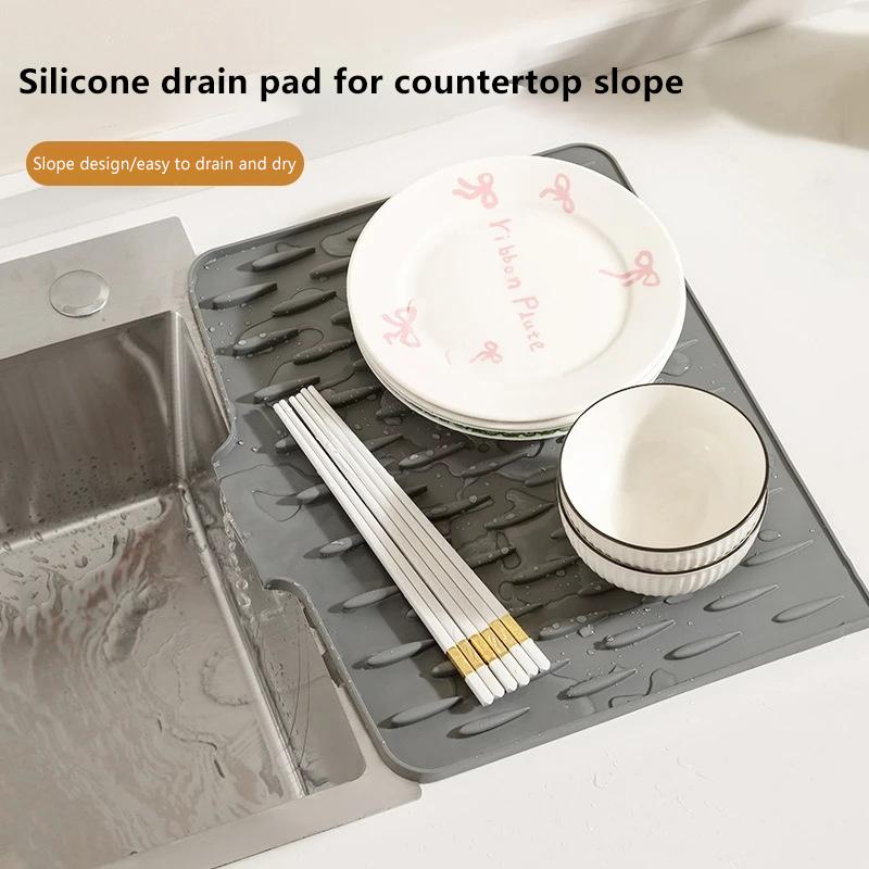 Silicone Kitchen Mat Shock Absorption Non Slip For Food Prep And Dish Drying