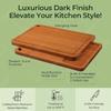 3PCS Bamboo Cutting Board Durable Wood Cutting Boards for Kitchen Chopping Board Solid Wood Non-slip Cut Vegetable Fruit Board