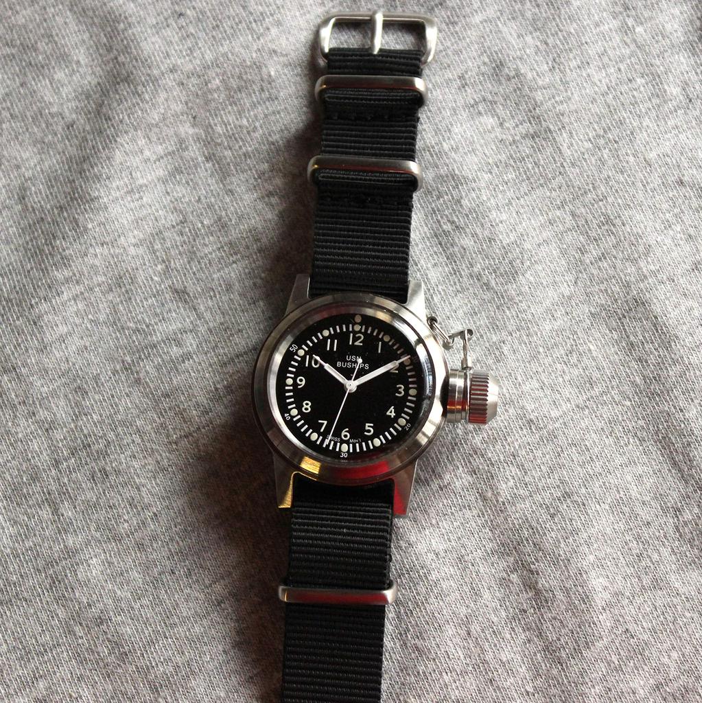 watch Military watch US MARINE USN BUSHIPS type [Naval co.] Mil.-04 SV/BK