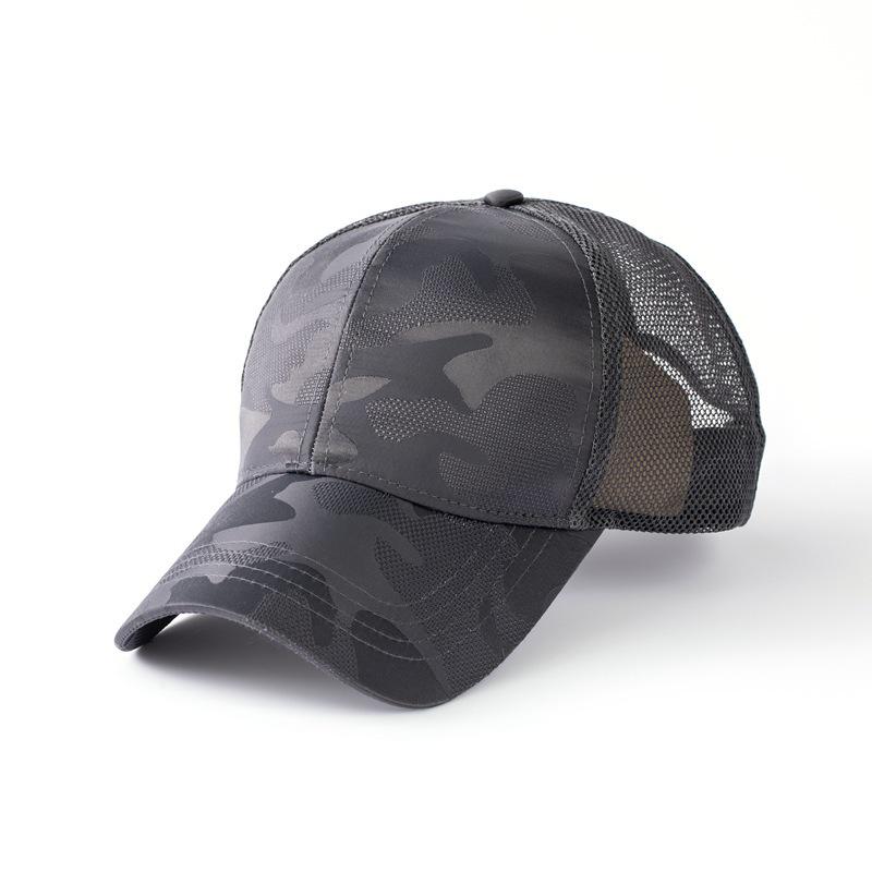 

Men s Outdoor Camouflage Mesh Baseball Cap - Breathable Summer Sunshade & Sun Protection Duckbill Cap Standard (56-59) темно-сірий