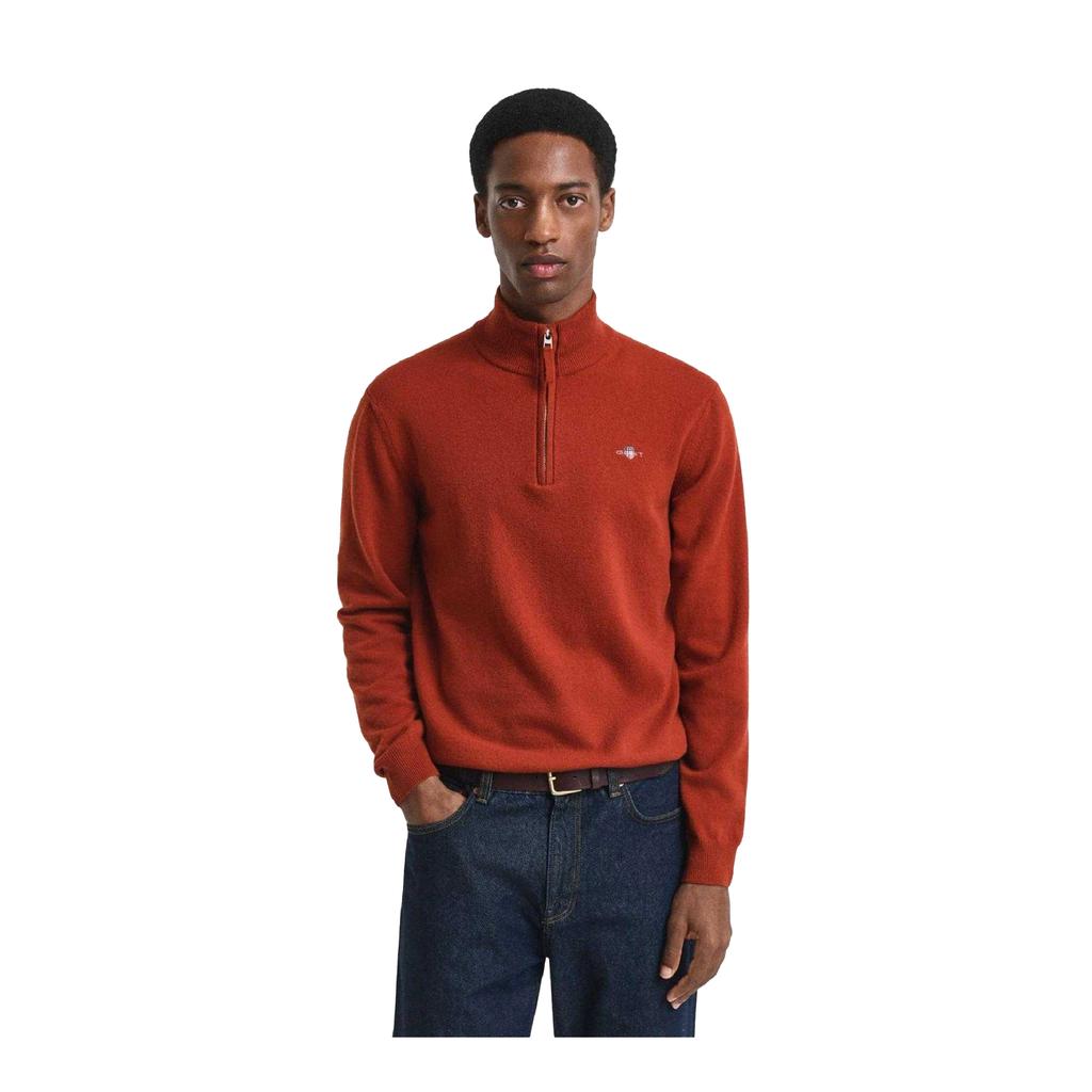 Gant Mens Lambswool Half Zip Jumper
