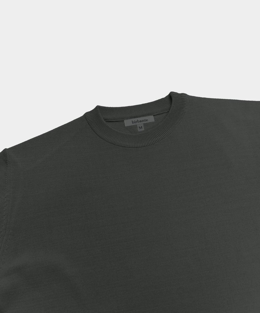 BIRBANTE Cool Mellow Crewneck Knit - Charcoal
