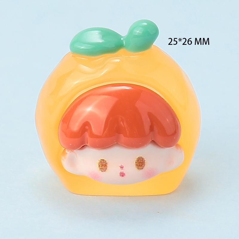 

Resin Cartoon Luminous Three-Dimensional Fruit Diy Jewelry Accessories Keychain Car Pendant Handmade Materials as the picture