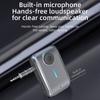 Récepteur Bluetooth 5.3 Adaptateur sans fil 3,5 mm AUX pour haut-parleur de voiture Casque Audio Récepteur de musique Adaptateur Bluetooth 5.3 mains libres