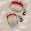 Ins Gradual Change Red Smudge Earphone Case Protective Cover for AirPods 1/1/1/1/pro/pro1 Generation Earphone Cover