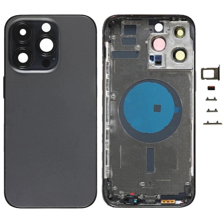 For iPhone 14 Pro Max Back Battery Housing Cover+Middle Plate Frame+Side Buttons Replacement (EU Version)