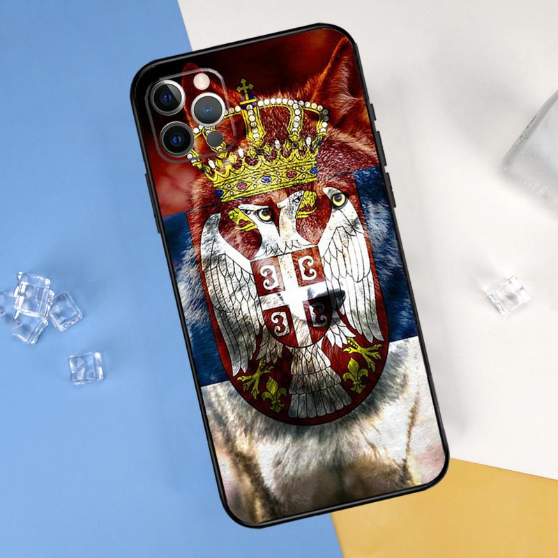 Flag of Serbia Serbian Phone Case For iPhone 16 Pro Max 16e 12 13 Mini 11 14 15 Pro Max XR 15 16 Plus Cover Shell
