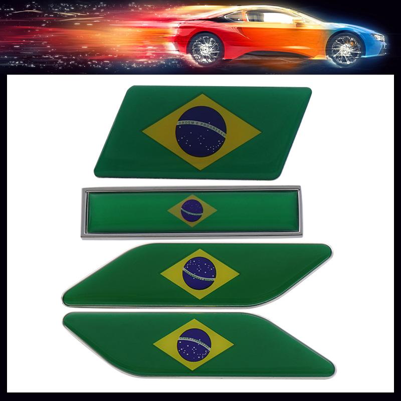 3D Premium Brazil Brazilian National for Laptop Wall car Engine Hood Fender trunk Tail Rear Decal Emblem Badge Sticker