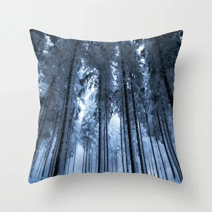 Geometric Blue Nordic Cushion Pillowcase Scandinavian Pillowcase