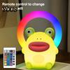 Baby Sleep Aid Lamp Frog Silicone Night Light, Rechargeable Touch Bedside with 3 Brightness Desk Decor & Remote Control, 30 Min Timer Decoration,