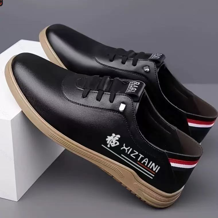 Men's Board Shoes Men's Daily Casual Leather Shoes Men's Lazy Foot Shoes Driving
