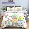 Cute Sumikko Gurashi  Pattern Bedding Quilt Set  Home Decoration  Gift (1 * duvet cover + 2 * pillowcase  without core)